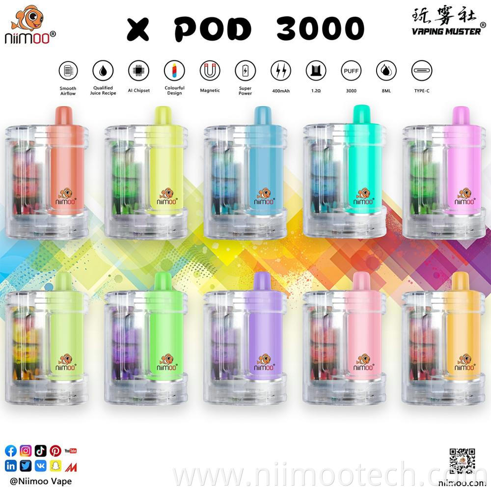 X Pod E Cigarette 3000 Puff